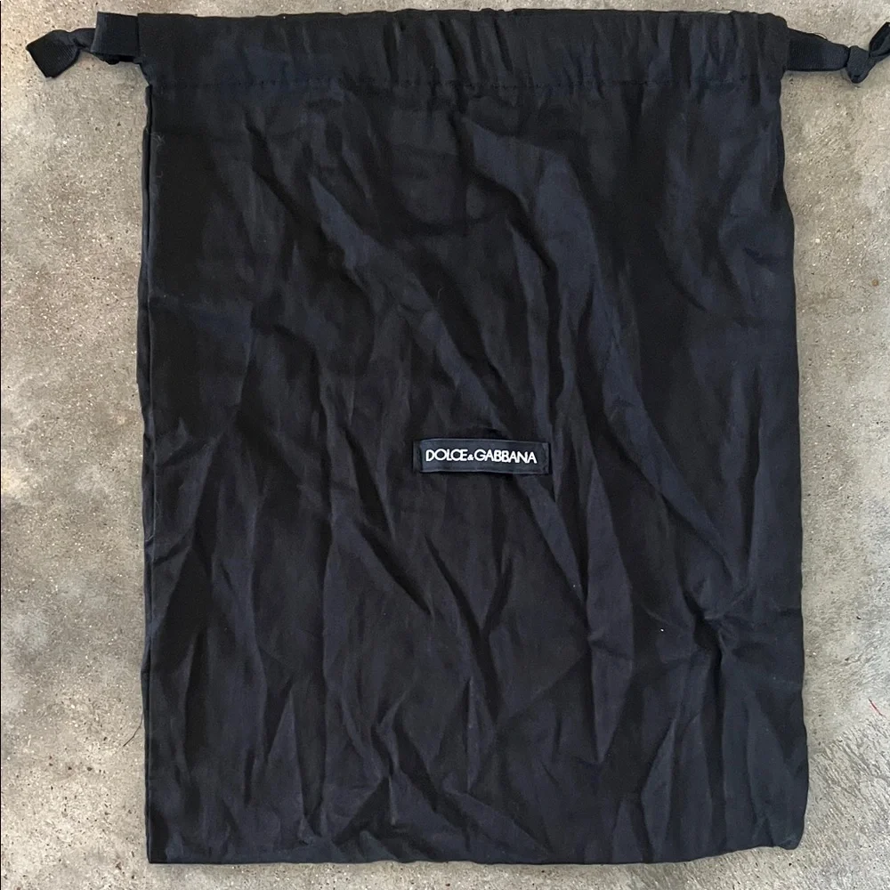 Authentic Dolce & Gabbana Black Drawstring Storage Pouch
